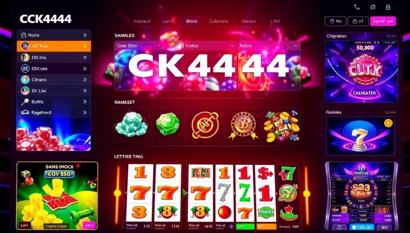Engaging scene of a user placing a ck4444 bet on a sleek, modern gambling platform with vibrant visuals and active gameplay, highlighting ease of online betting.