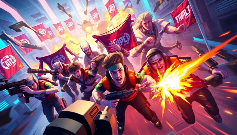 Liên Minh KJC esports team showcasing strategic gameplay and team coordination during a live tournament.