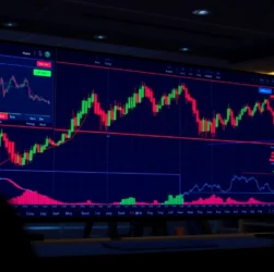 Trading view chart analysis showing real-time market movement and trading indicators for investors